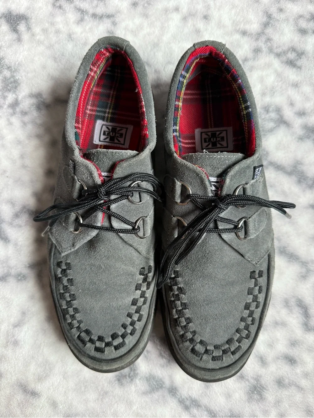 T.U.K - Gray Suede Creeper Sneaker Loafers - Men’s 9 Women’s 11